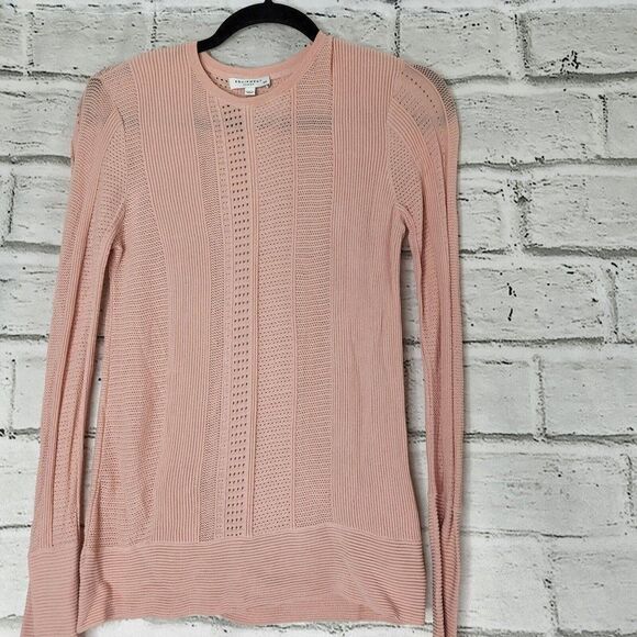 Equipment Femme Laurier Womens Small Eyelet Crewneck Pullover Sweater Stretch - Picture 1 of 12